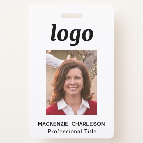 Simple Photo ID Nametag  Badge