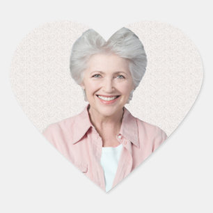 Simple Photo Memorial Heart Sticker