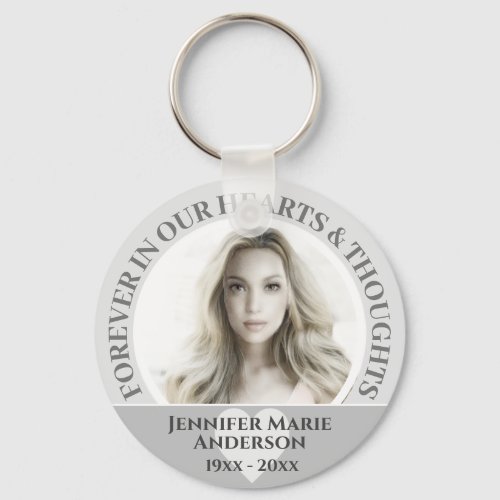 Simple Photo Memorial Keychain