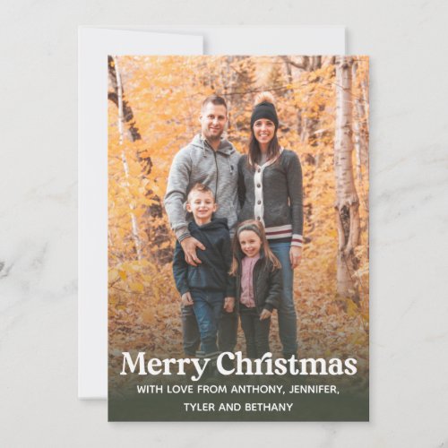 Simple Photo Merry Christmas Message Photo Holiday