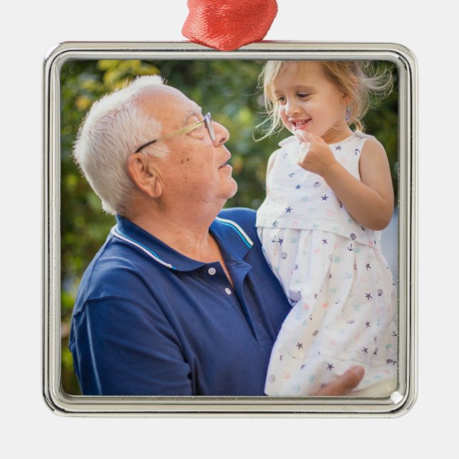 Simple Photo Metal Ornament (Front)