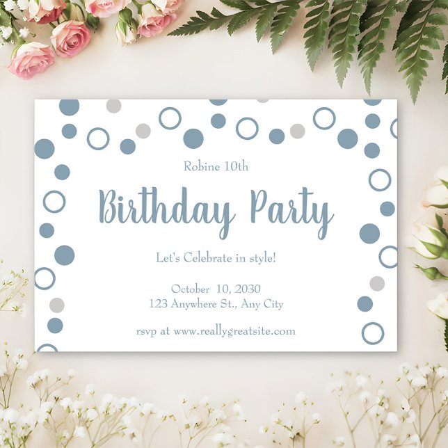Simple Photo Minimalist Birthday Invitation (Creator Uploaded)