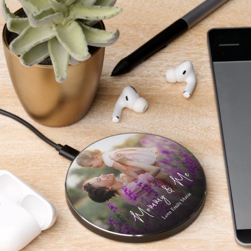 Simple Photo Minimalist Minimal Mommy and Me Wireless Charger