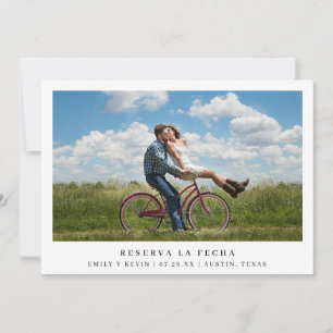 Simple Photo Minimalist Spanish Wedding Save The Date