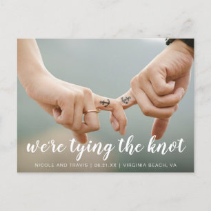 Simple Photo Modern Wedding Announcement Postcard