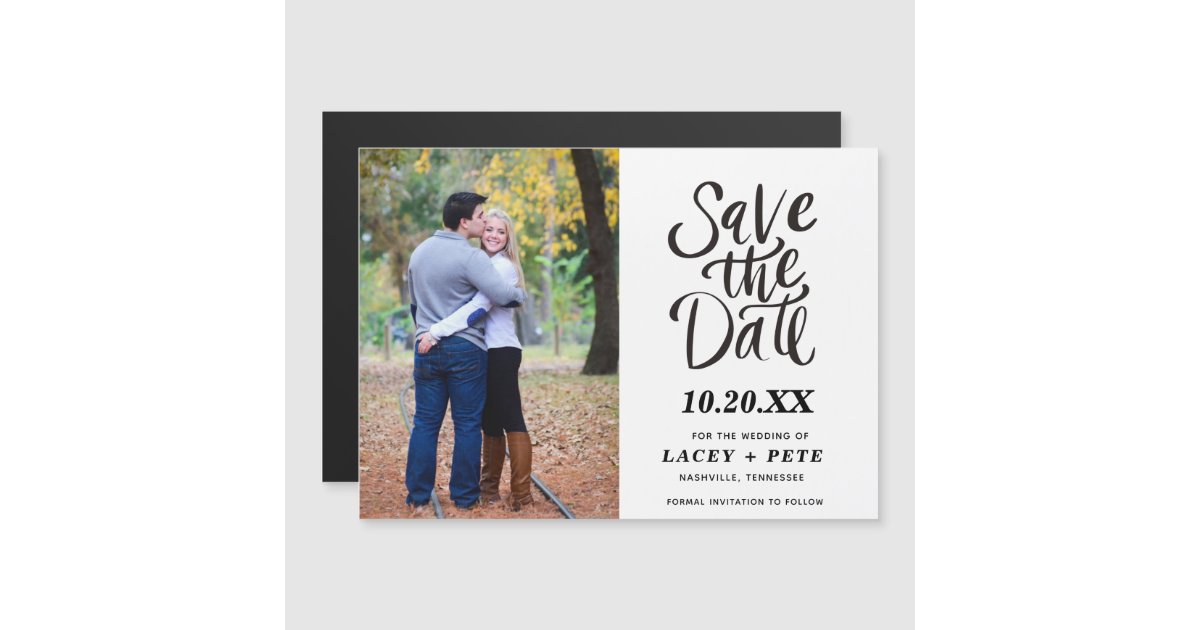 Simple Photo Modern Wedding Save the Date Invitation Zazzle