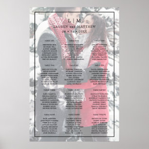 Simple Photo Monogram Wedding Seating Chart