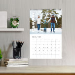 Simple Photo Months Cool Minimalist Typography Calendar<br><div class="desc">This design features a modern family minimalist simple full bleed photo template calendar, with 2024 create your photo, photography picture full bleed template, with white text overlay block lettering, a 2024 full year spiral, simple modern minimalist elegant, 2024 simple planners, a stylish trendy photo layout, a monthly picture photo calendar,...</div>