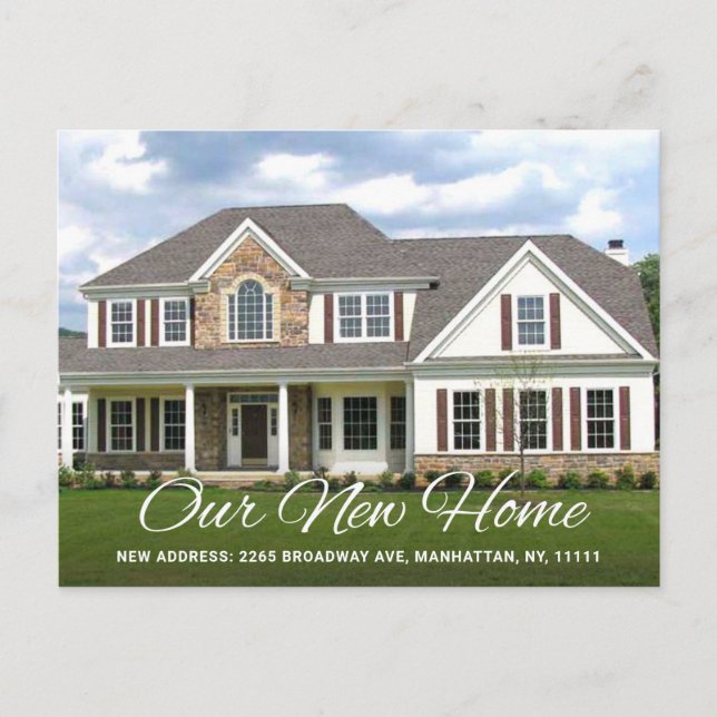 Simple Photo New Address Moving Announcement Postcard (Front)