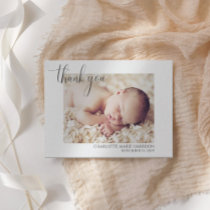 Simple Photo New Baby Thank You Birth Announcement