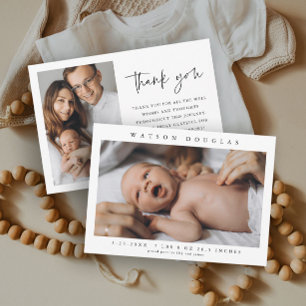 Simple Photo Newborn Baby Photo Birth Announcement