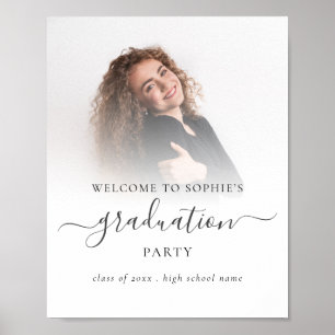 Simple Photo Overlay Welcome Graduation 2024 Grad Poster