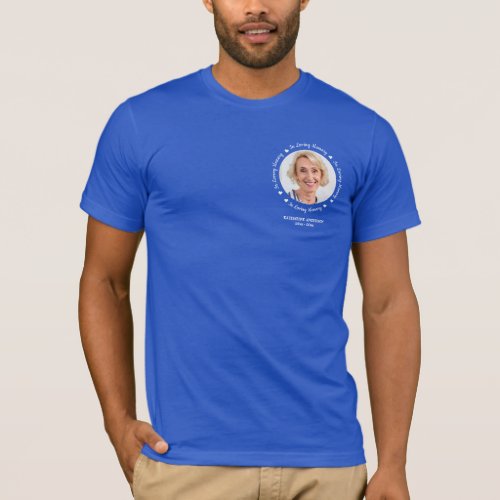 Simple Photo Personalized Funeral In Loving Memory T_Shirt