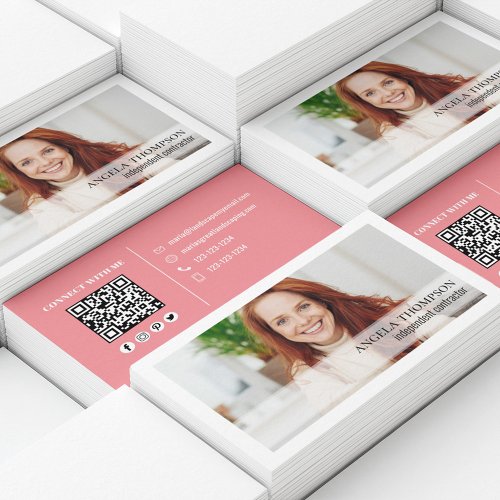 Simple Photo Professional QR Code Business Card