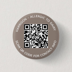 Simple photo QR Code scan contact Info greige Button