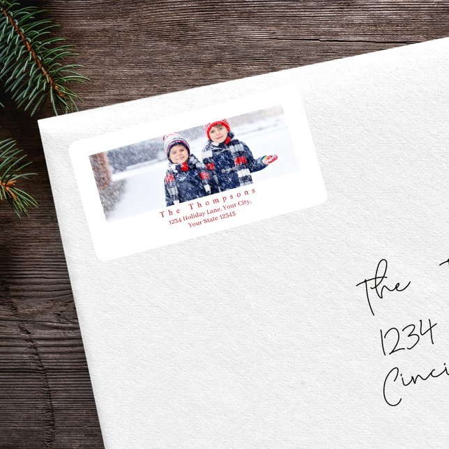 Simple Photo Return Address Custom Label (Return Address Simple Photo Label.)
