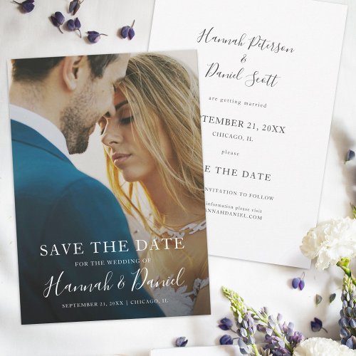 Simple Photo Save the Date Wedding Invite Template