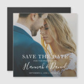 Simple Photo Save the Date Wedding Magnetic Invitation (Front/Back)
