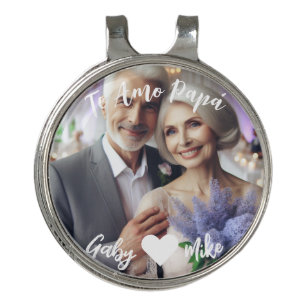 Simple Photo Script Spanish Custom Father's Day Golf Hat Clip