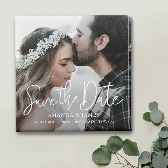 Simple Photo Small Save the Date Fridge Magnet (Creator Uploaded)