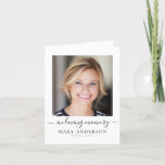 Simple Photo Sympathy Funeral Thank You Card