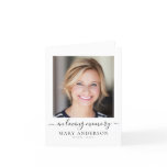 Simple Photo Sympathy Funeral Thank You Card Simple Photo Sympathy Funeral Thank You Card