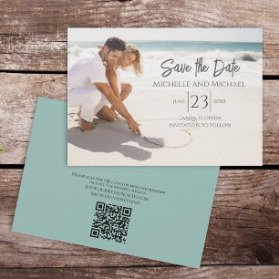 Simple Photo Template Wedding Save the Date