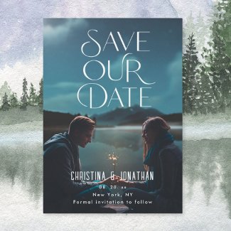 Simple Photo Text Save The Date Card