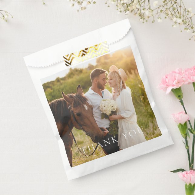 Simple Photo Thank You Favor Favor Bag (Sealed)
