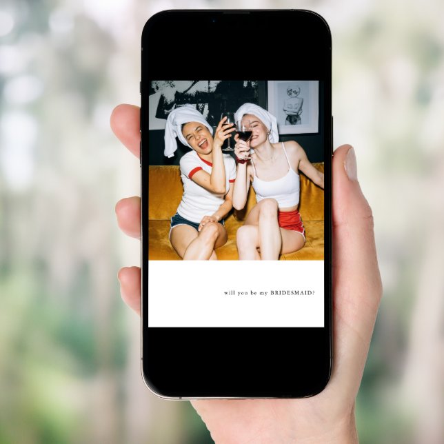 Simple Photo Theme Bridesmaid Proposal Invitation (Front Digital)