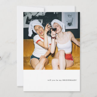 Simple Photo Theme Bridesmaid Proposal Invitation