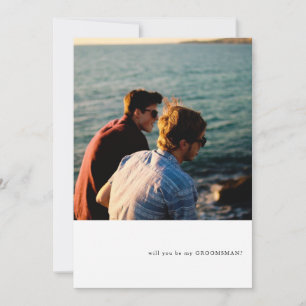 Simple Photo Theme Groomsman Proposal Invitation