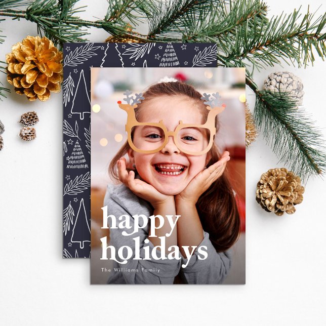 Simple Photo Typography Happy Holidays Card (Creator Uploaded)
