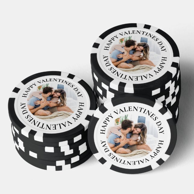 Simple Photo Valentine's Day Poker Chips (Stack)