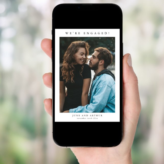 Simple Photo Wedding Engagement Party Invitation (Front Digital)