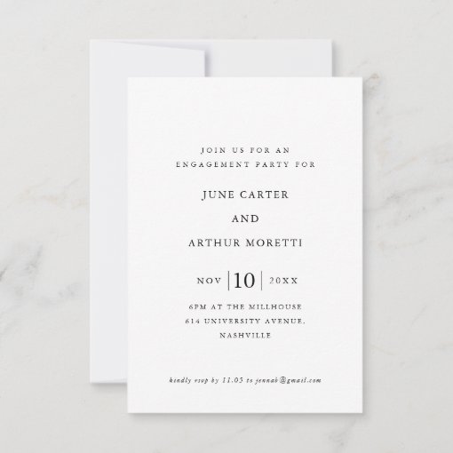 Simple Photo Wedding Engagement Party Invitation | Zazzle