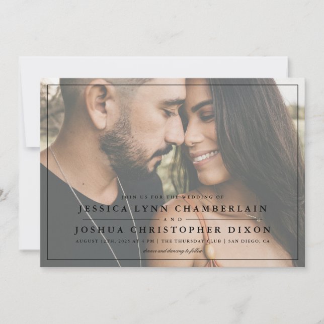 Simple Photo Wedding Invitation (Front)