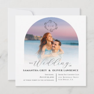 Simple Photo Wedding Invitation