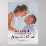 Simple Photo Wedding Rehearsal Dinner Welcome Poster<br><div class="desc">This simply chic wedding rehearsal dinner welcome poster features your favorite photo and black text, including your first names in a lively whimsical script. You can change the font and the wording to suit your style. Depending on the color of your photo, you might prefer white text-in that case, please...</div>