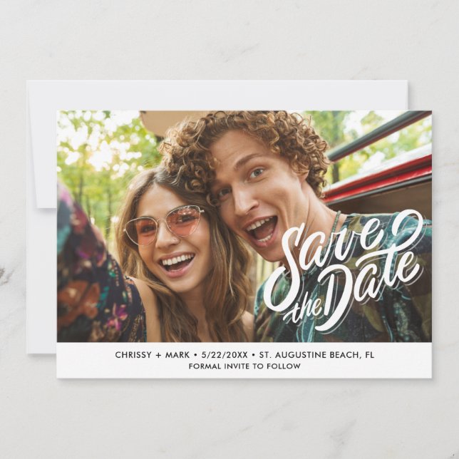 Simple Photo Wedding Save the Date (Front)