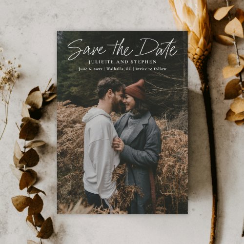 Simple Photo Wedding Save the Date Magnet