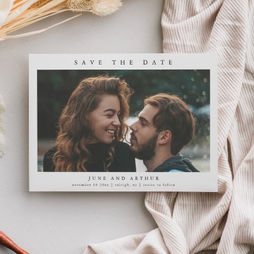 Simple Photo Wedding Save the Date Magnetic Invitation
