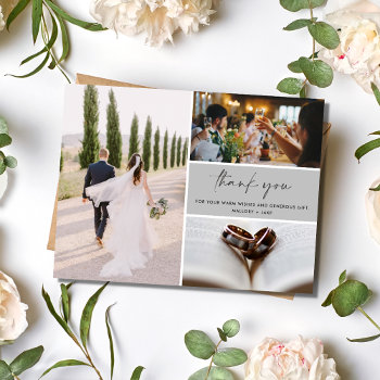 Simple Photo Wedding Thank You by stylelily at Zazzle