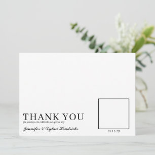 Simple Photo Wedding Thank You Card
