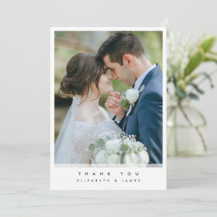 Simple Photo Wedding Thank You Card