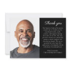 Simple Photo Your Message Funeral Thank You Card