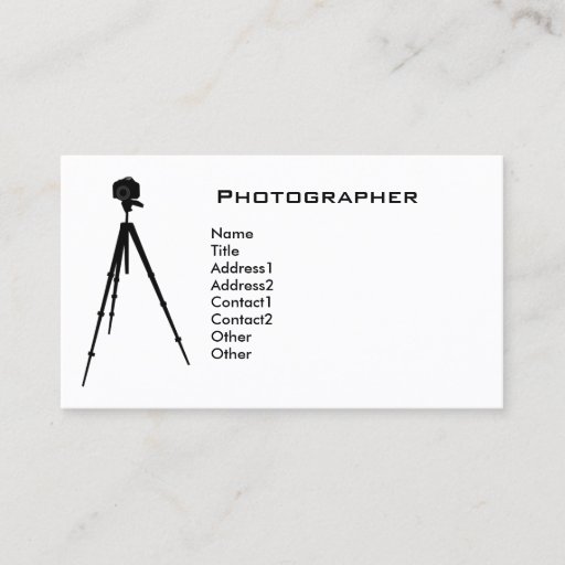 Customizable Photographer Business Card