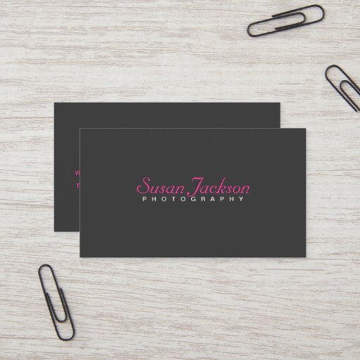 Customizable Simple Photographer Business Card