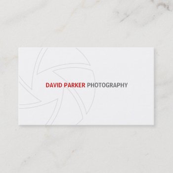 Simple Photographer Business Card by businessmatter at Zazzle