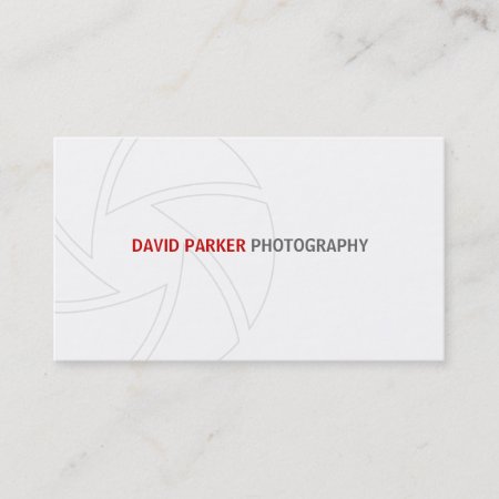 Simple Photographer Business Card